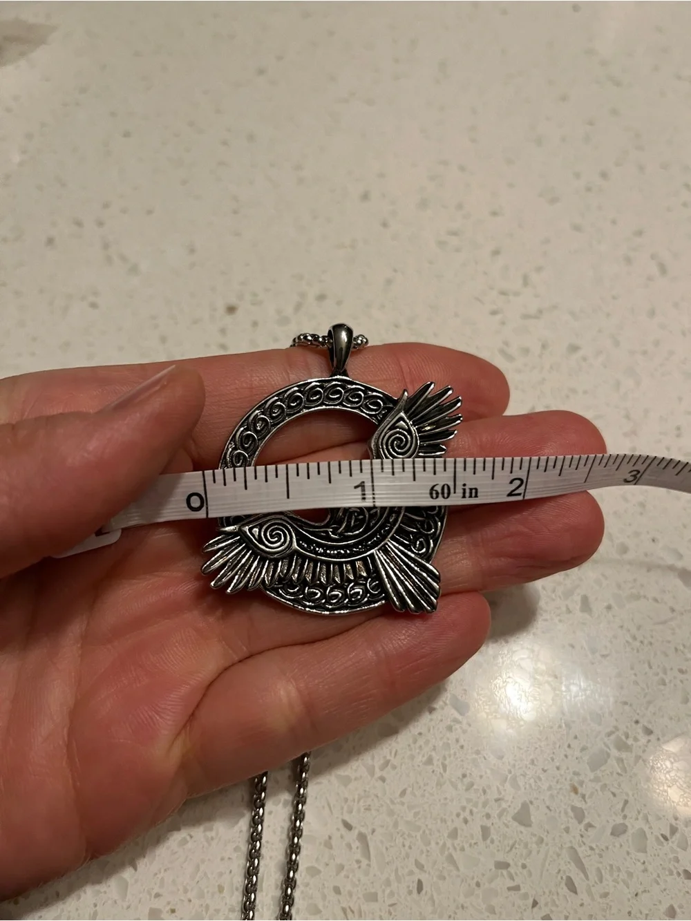 Men's Nordic Viking Crow Totem Stainless Steel Necklace